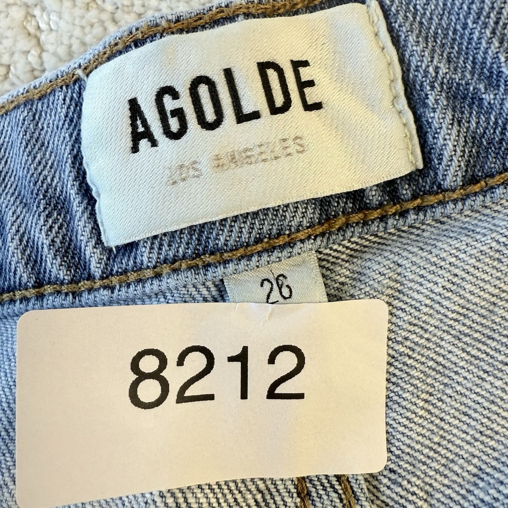 AGOLDE Harper Crop Womens Size 26 High Rise Straight Light Wash $188 - Picture 14 of 14